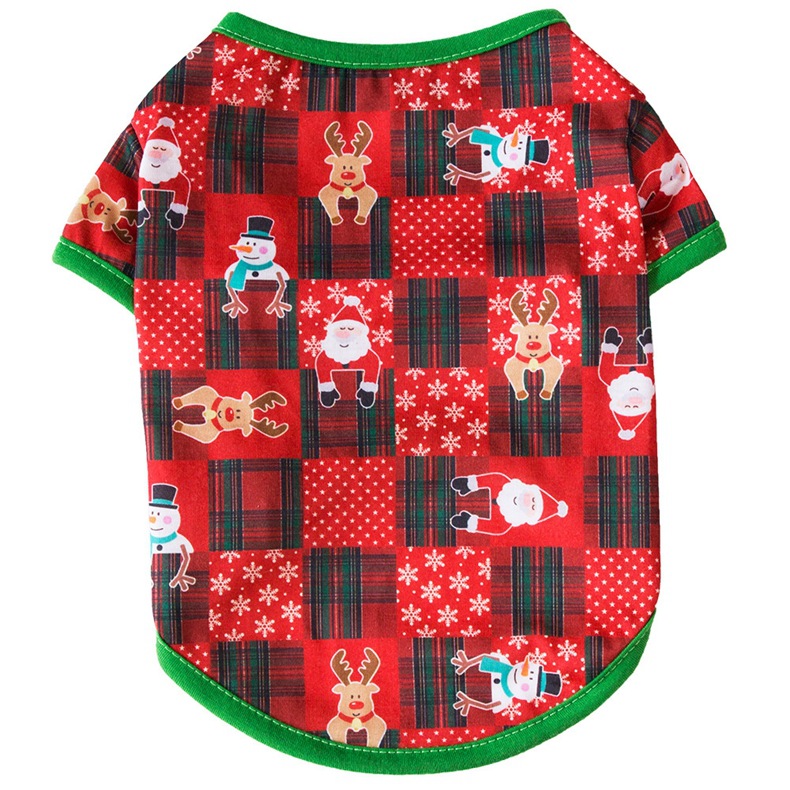 Traje de cachorro Chaleco Ropa Suministros de algodón Moda de lujo Navidad Mascota Camiseta Ropa para perros