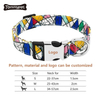 Collar de perro personalizado de correas de diseñador de lujo personalizado de nailon floral al por mayor de OEM y ODM bajo MOQ