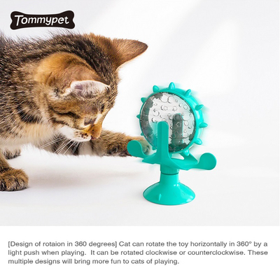 Alimentador lento interactivo de plato giratorio Entrenador de fugas de alimentos Juguetes divertidos para gatos