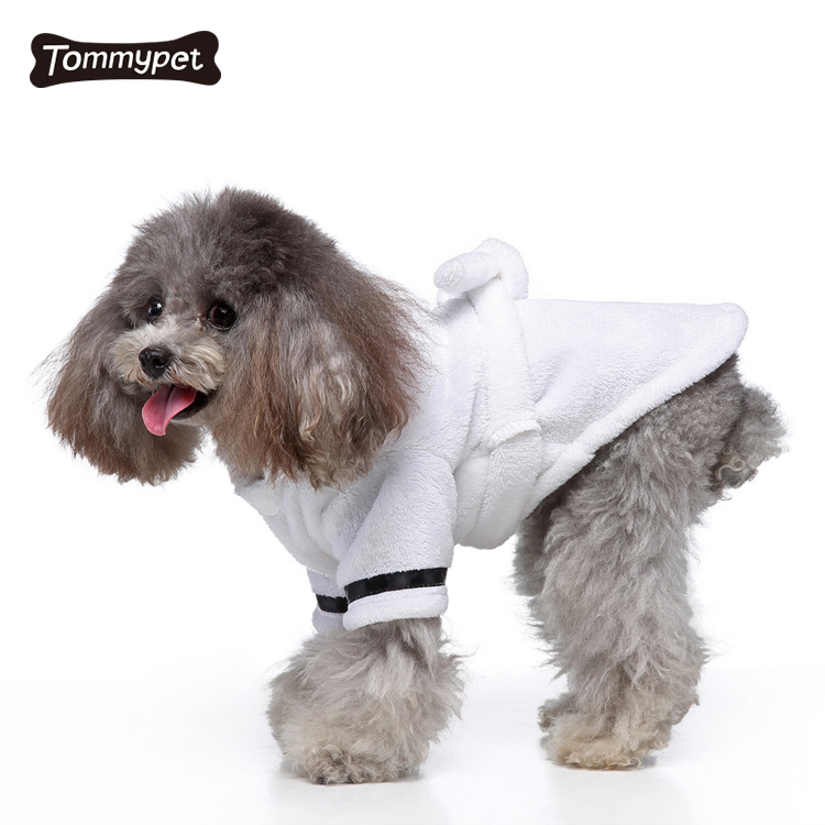 Dropshipping, toalla de microfibra para mascotas acogedora de lujo, toalla de secado absorbente de microfibra suave para mascotas, albornoz de algodón ogranic para perros