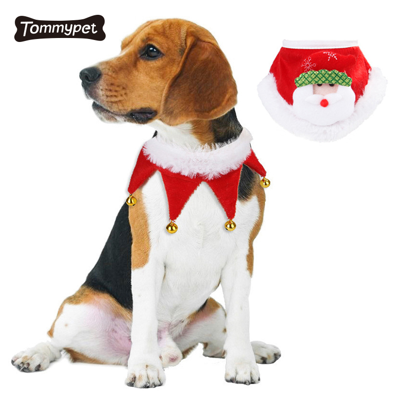 El animal doméstico caliente de la venta del Amazonas se viste para arriba el collar de perro de Papá Noel de la Navidad de la moda con la campana