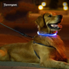 Collar perro LED Accesorios de seguridad LED Nylon USB Recargable Intermitente Suministros para mascotas Correas de collar de perro LED