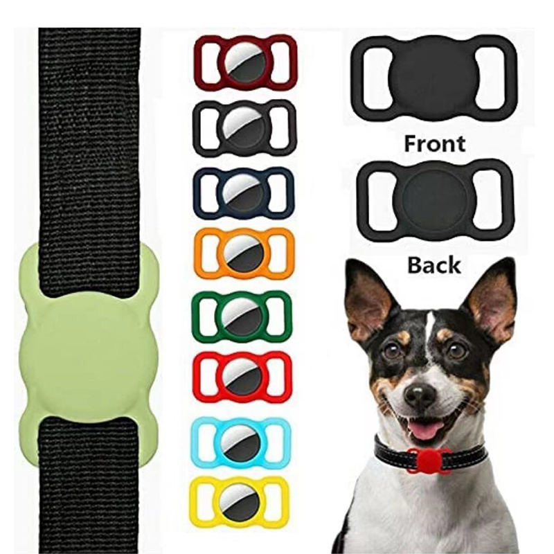 2021 nuevo collar de perro de caja de caucho con caja de airtag