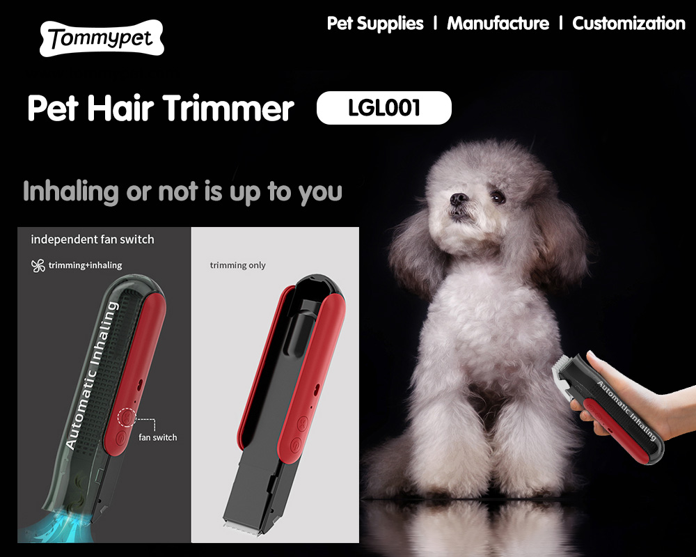 Usando una cortadora de cabello para mascotas con un vacío para obtener el cabello de mascotas bajo control
