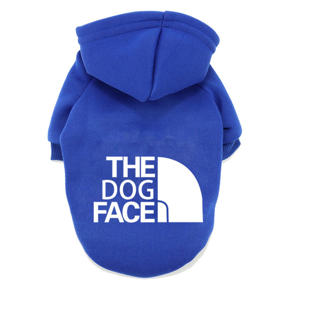 Suéter de ropa para perros de marca de lujo al por mayor, chaqueta con capucha para cara de perro para mascotas