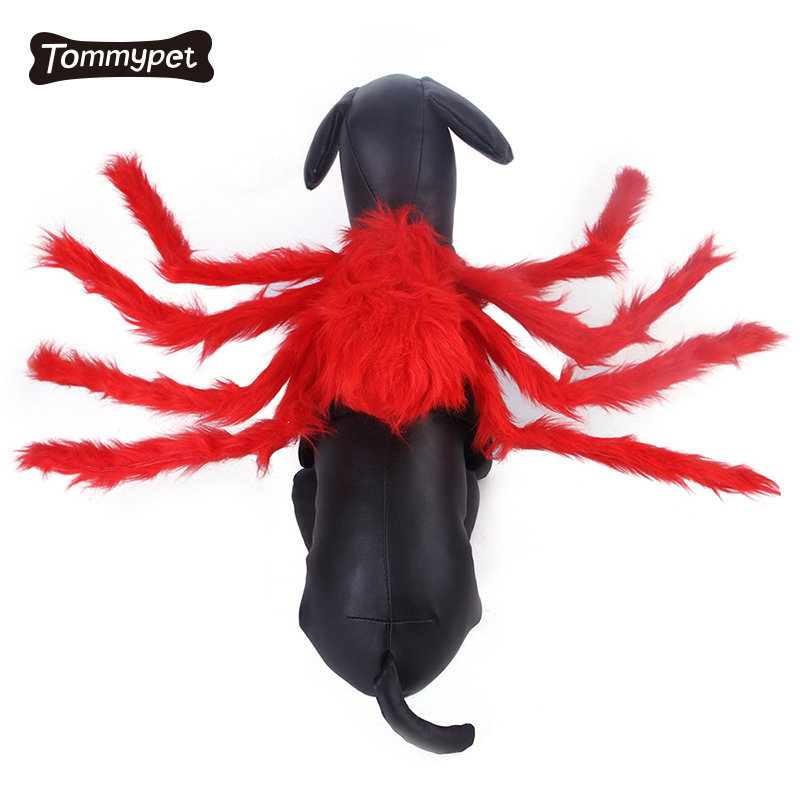 Mascota Halloween Navidad Cofre Espalda Gato creativo Perro Perro pequeño Araña Transformación Traje Tela para mascotas