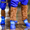 Botas para perros coloridas de neopreno de nailon a prueba de agua Zapatos cómodos impermeables para mascotas Botas de lluvia para perros