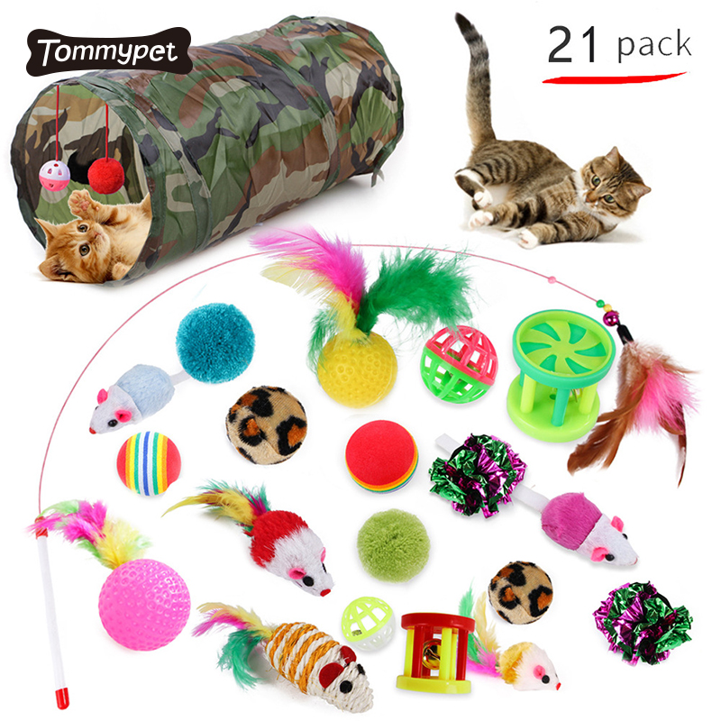 2021 Amazon Best Selling Feather mouse Interactive Gift Pet Plush Cat Toy Set para gato