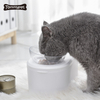 Alimentador de mascotas antideslizante con bisel de 15 grados, cuenco de agua doble con protección para el cuello, cuenco para gatos
